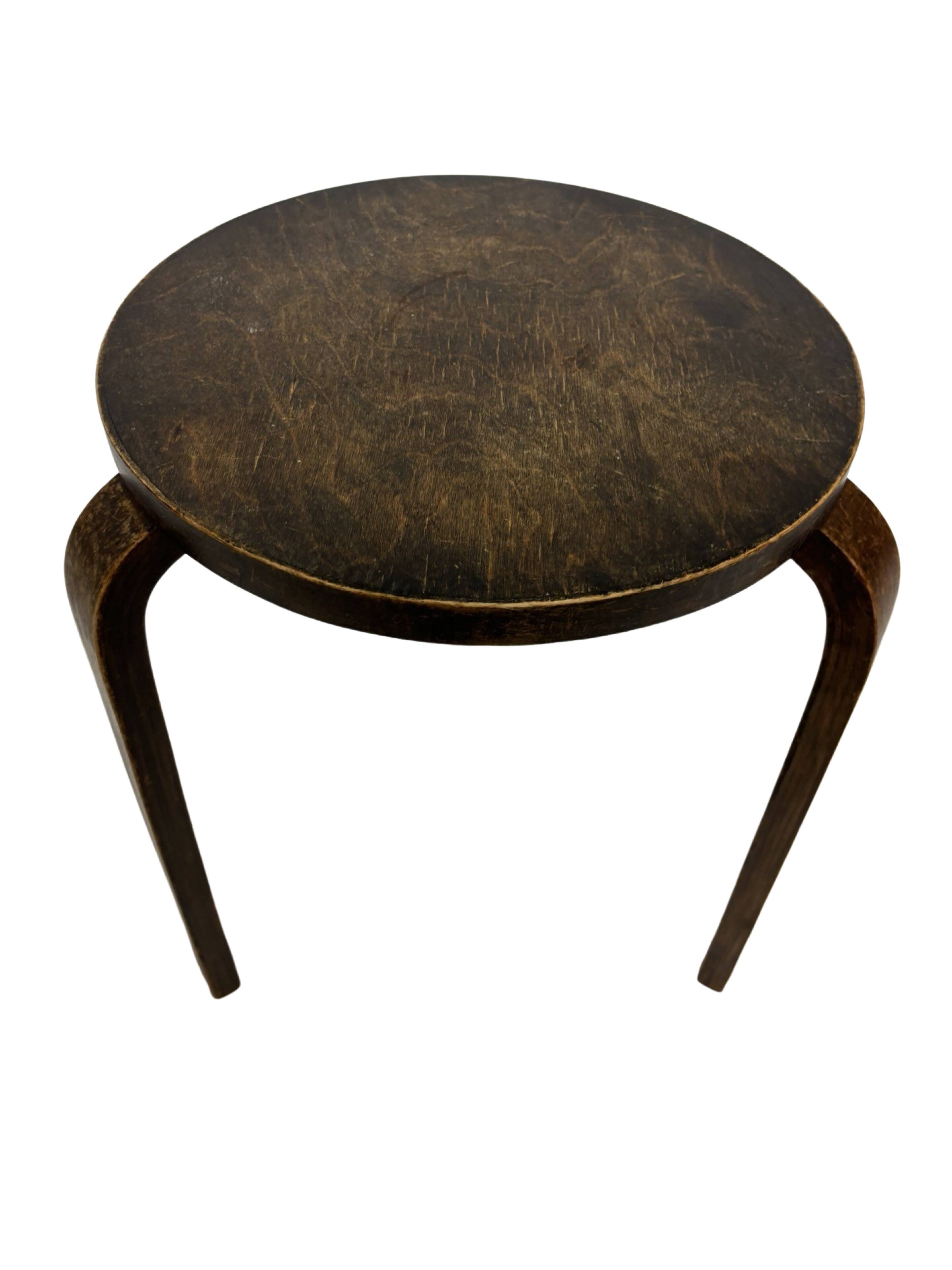 Vintage Alvar Aalto model 60 stool attributed to