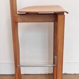 80's design solid wood high stools