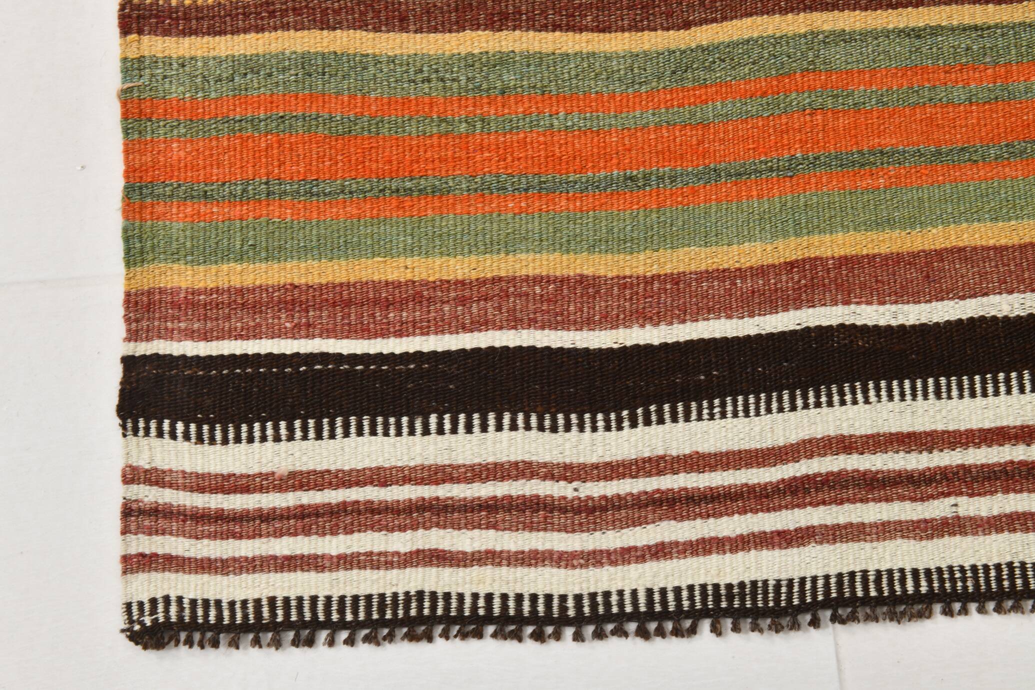 7x14 Wool Runner Rug, Long Wide Rug, 212x438Cm Rare Size Rug,Turkish Runner