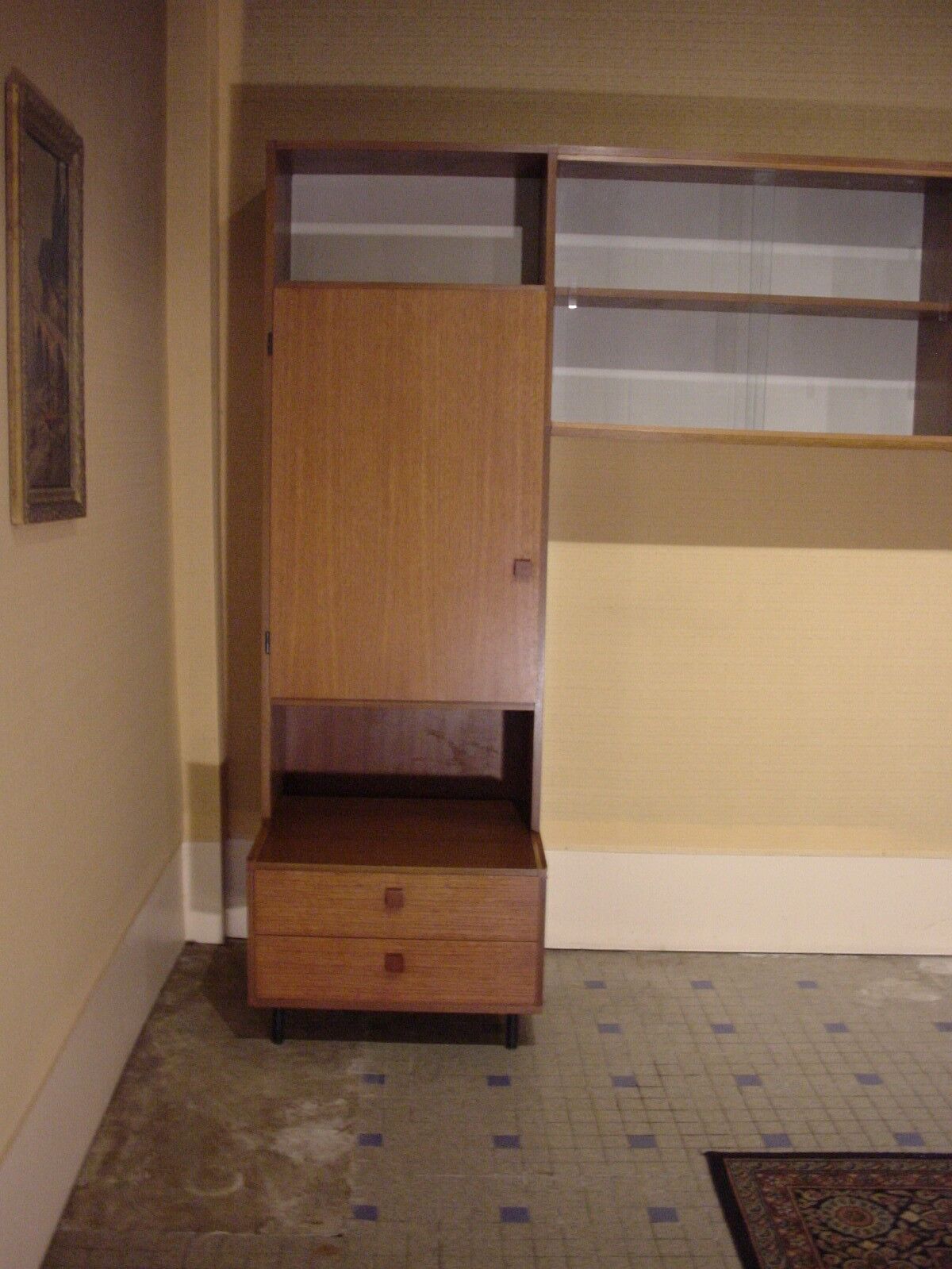 Vintage teak library