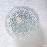 1970s Retro Vintage Ceiling Light / Wall Lamp with Flower Power Design, Cabochons
