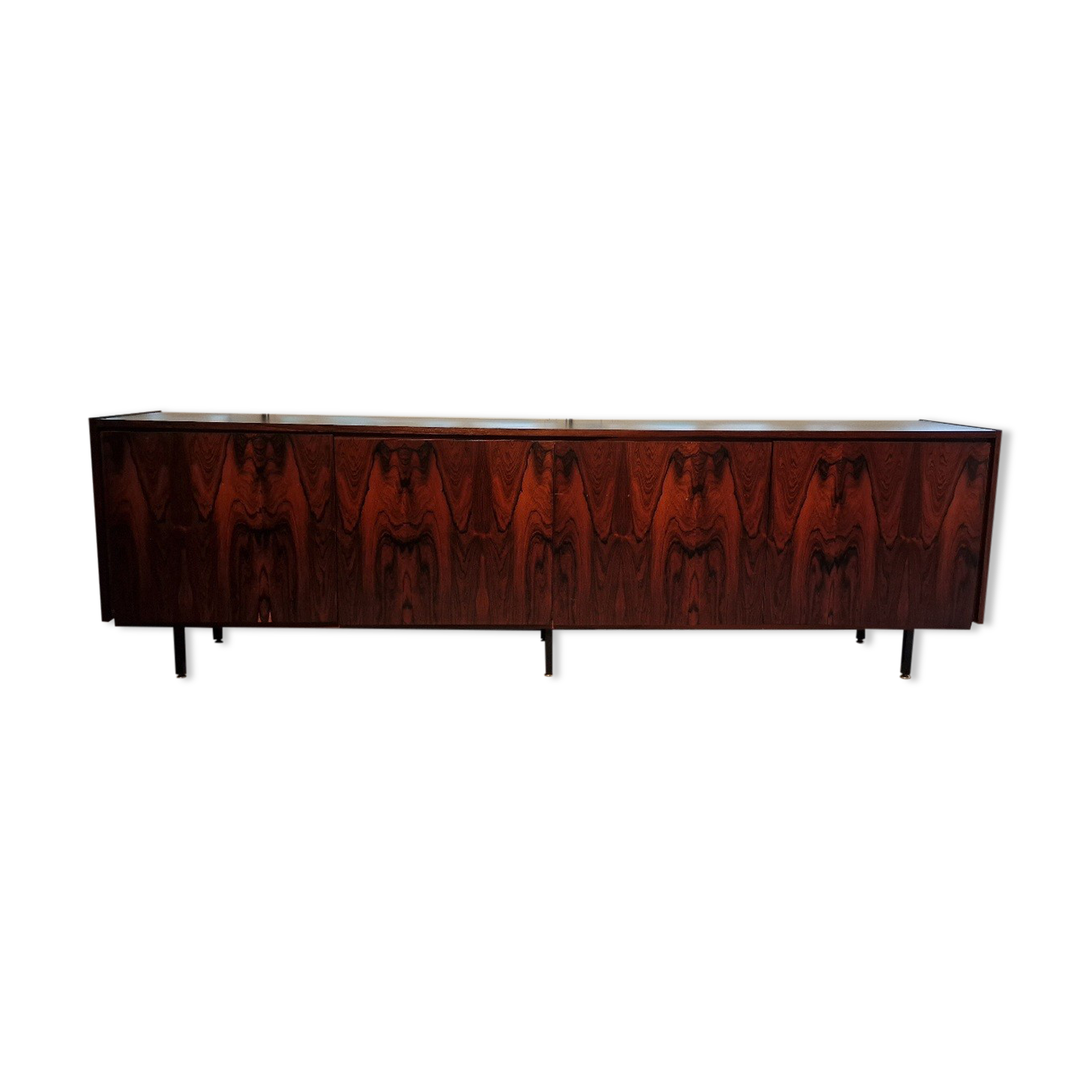 Scandinavian row in rosewood from Rio circa 1960