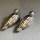 Vintage Pheasant Bird Silver Plated Figurine Salt & Pepper Shakers - a Pair