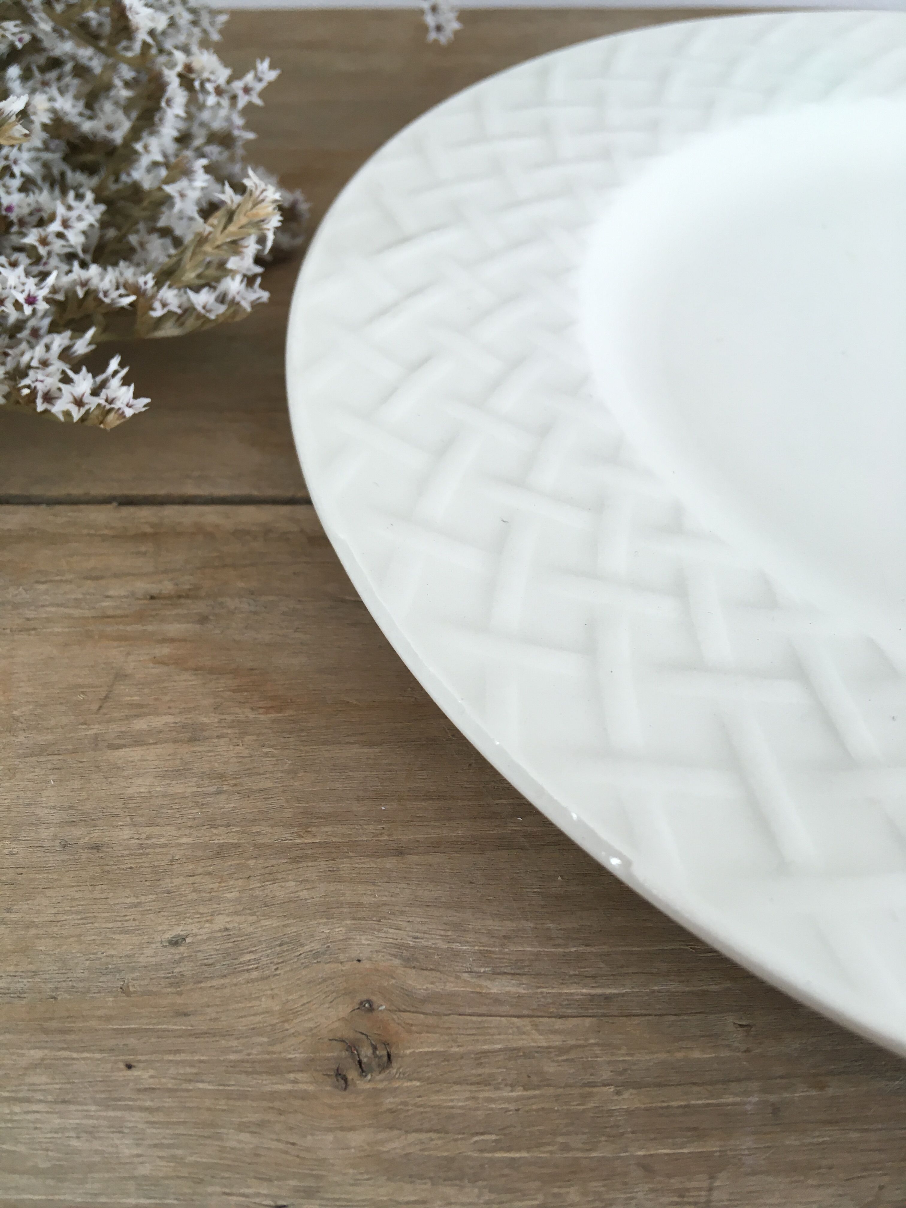 Vintage white plates