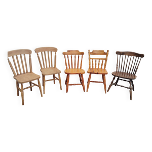 Set 5 chaises Windsor/