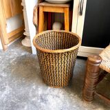 Braided rattan basket