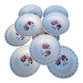 Lot 9 assiettes creuses ▪︎ Art Deco ▪︎ Jane ▪︎ Niderviller