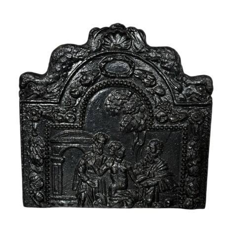 Ancienne plaque de cheminée en fonte