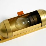 Original 1930s cabin submarine wall lamp in streamlined design