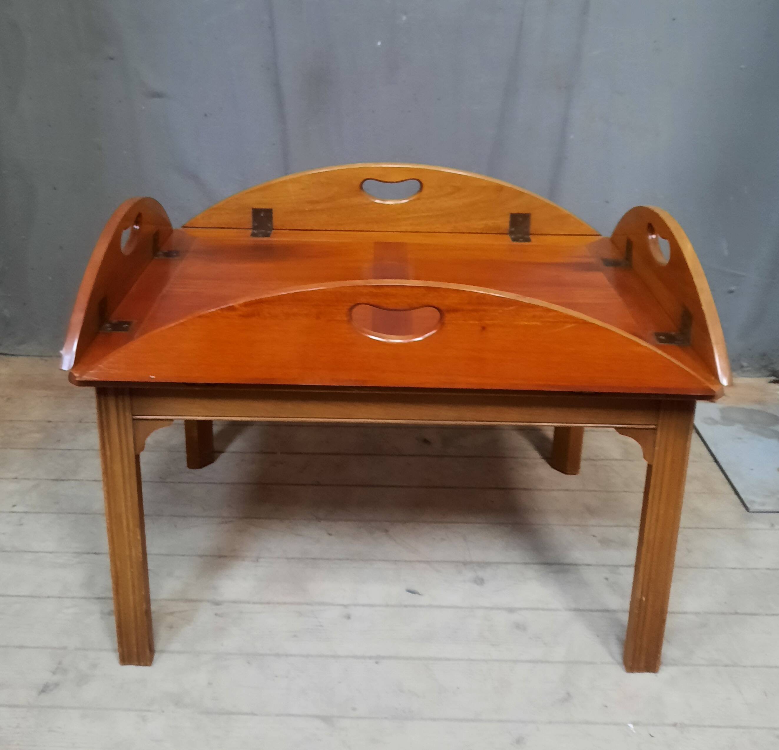 Mahogany boat coffee table