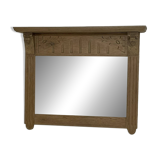 Vintage solid oak mirror