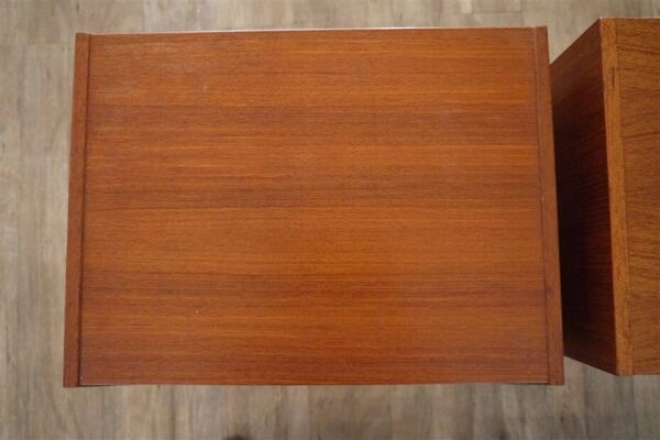 Paire de chevets vintage scandinave en teck 1960