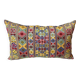 Cretan Greek Hand Embroidery Pillow Cover, 1970s Folk Art Textiles