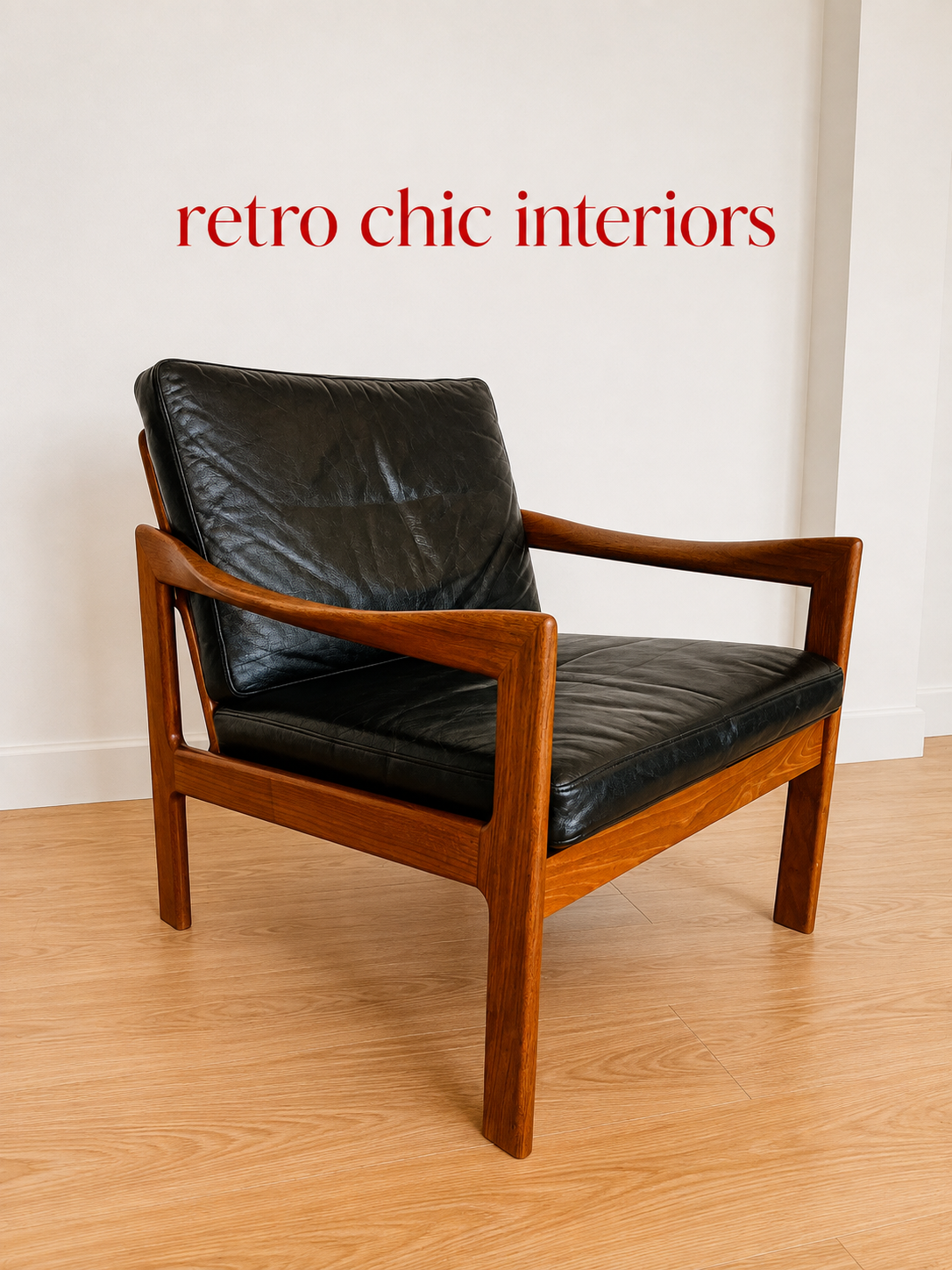 Vintage Danish Illum Wikkelsø teak lounge chair model 20