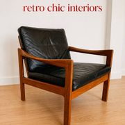 Vintage Danish Illum Wikkelsø teak lounge chair model 20