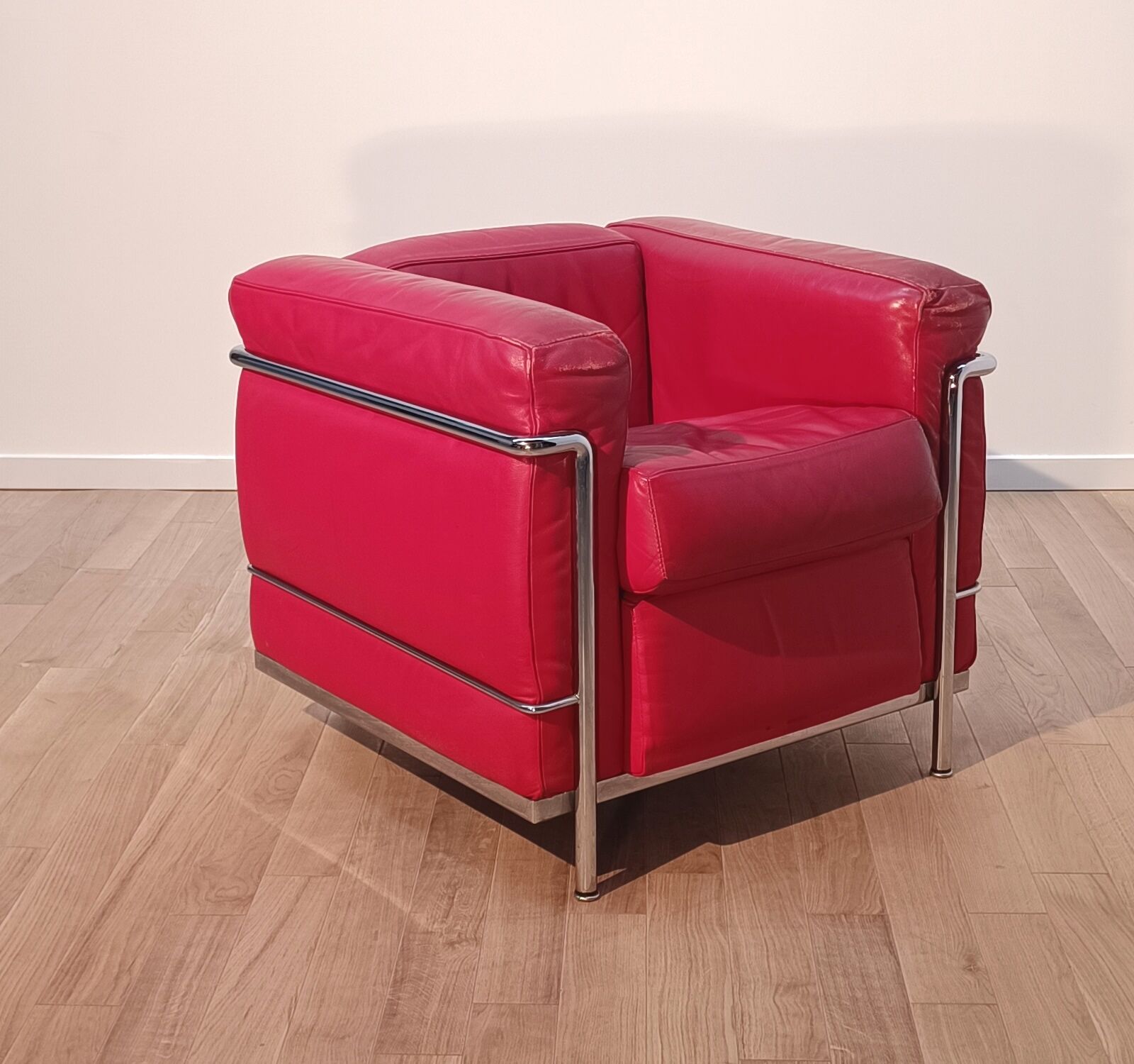 Pair of LC2 armchairs, Le Corbusier for Cassina