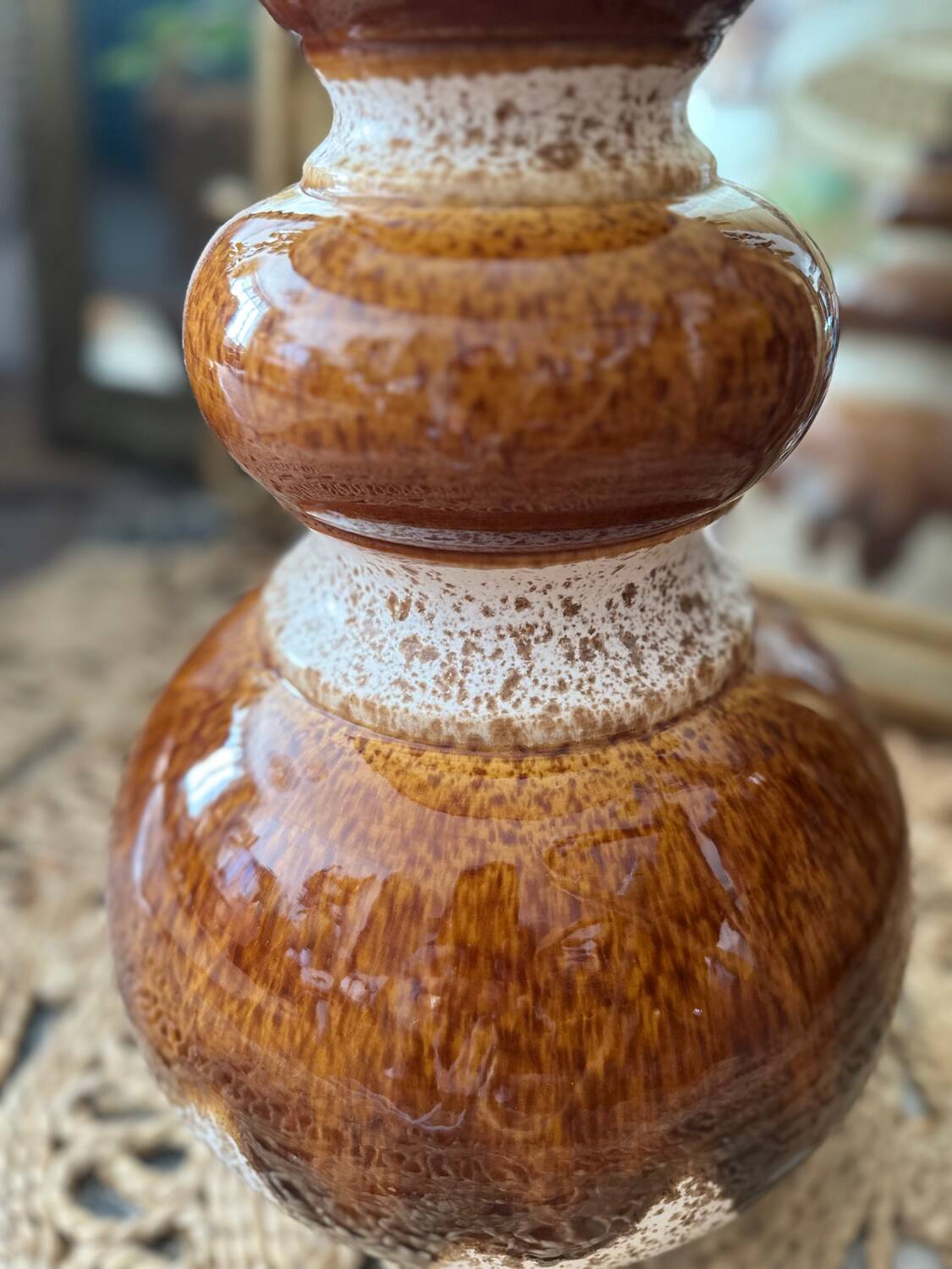 Vintage ceramic floor lamp from the 70s