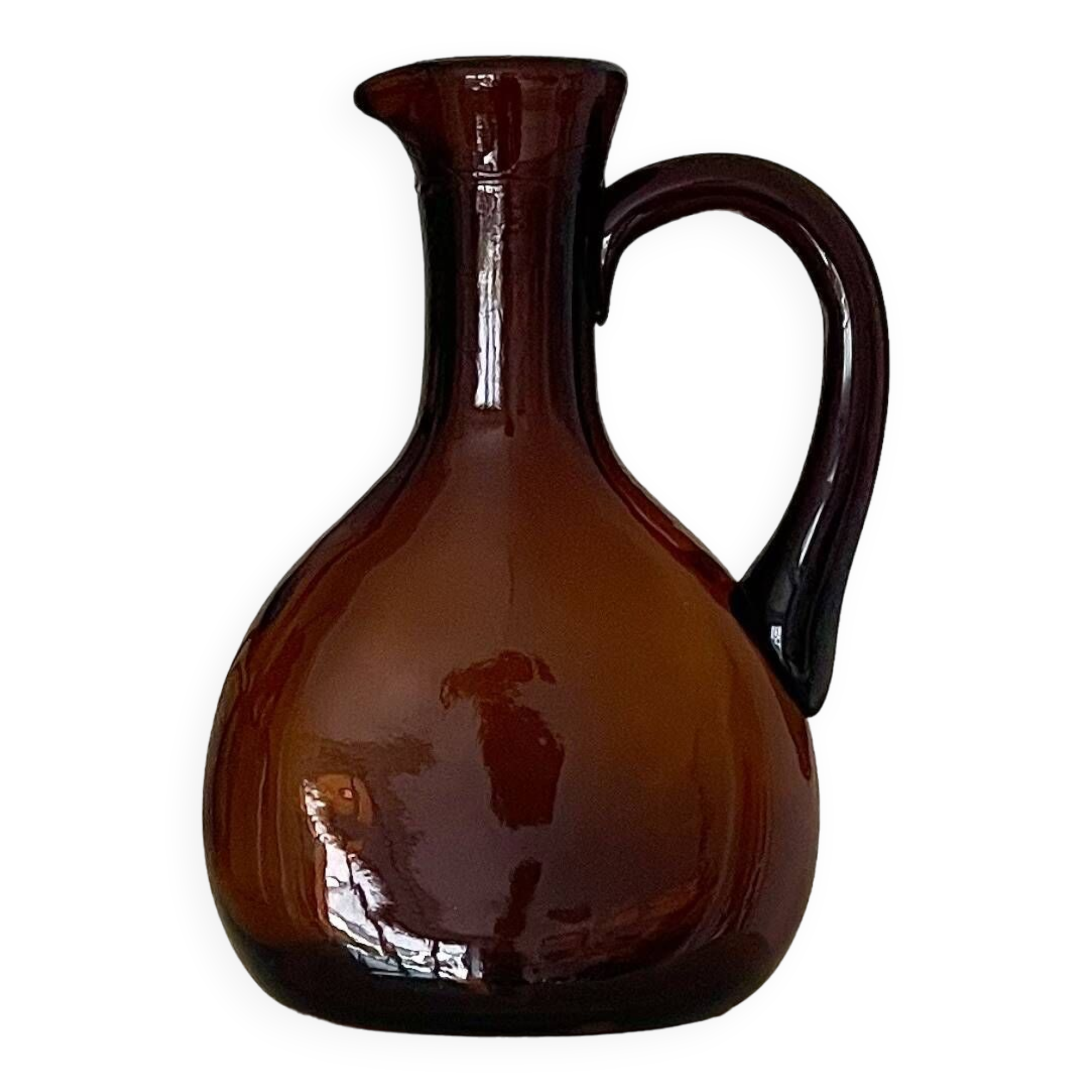 Amber Glass Pitcher