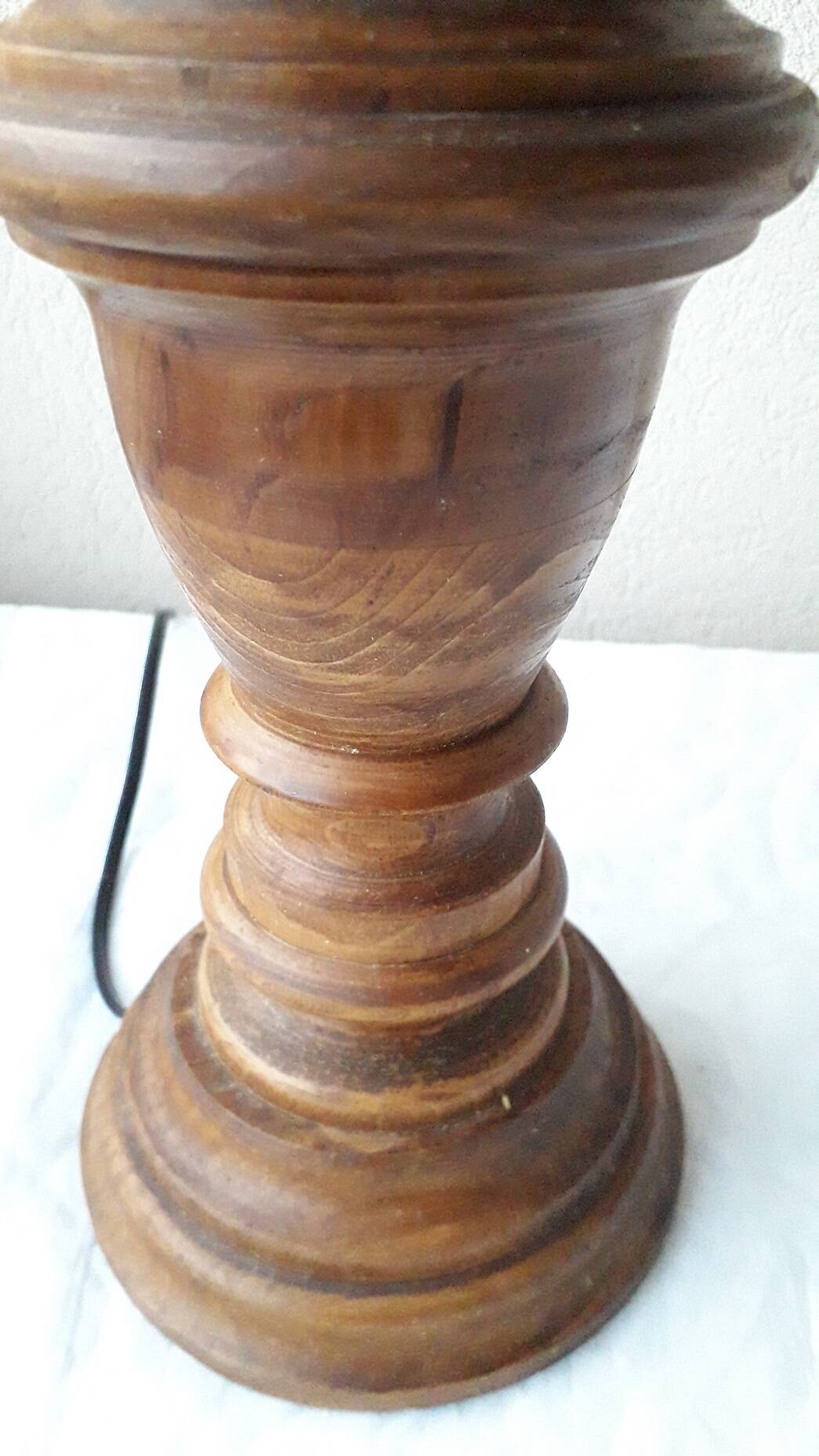 Wooden lamp foot