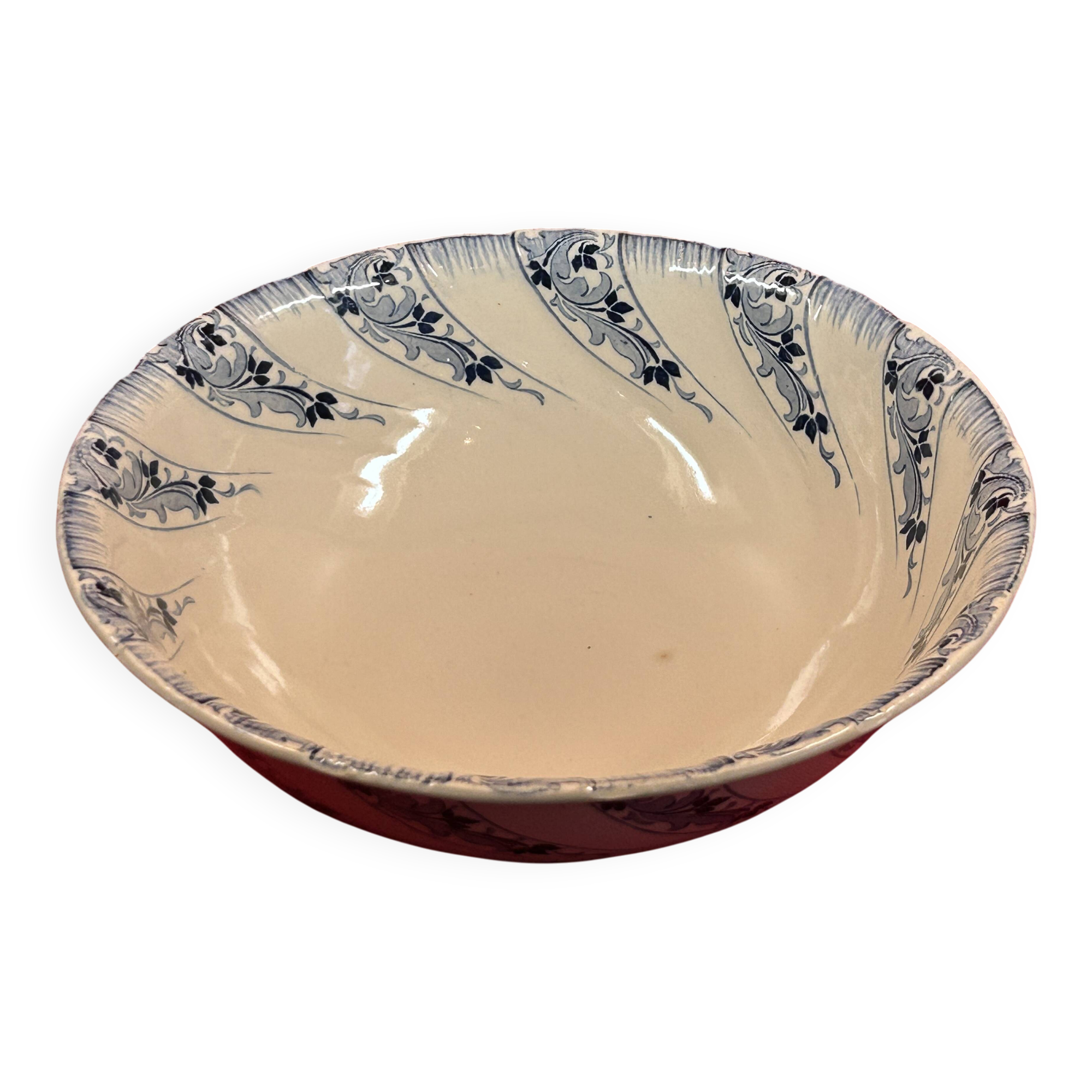 Large Lunéville Earthenware Salad Bowl