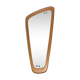 Scandinavian mirror in free-form teak