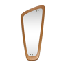 Scandinavian mirror in free-form teak
