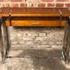 Art Deco style console in dark walnut rubber tree and chrome foot