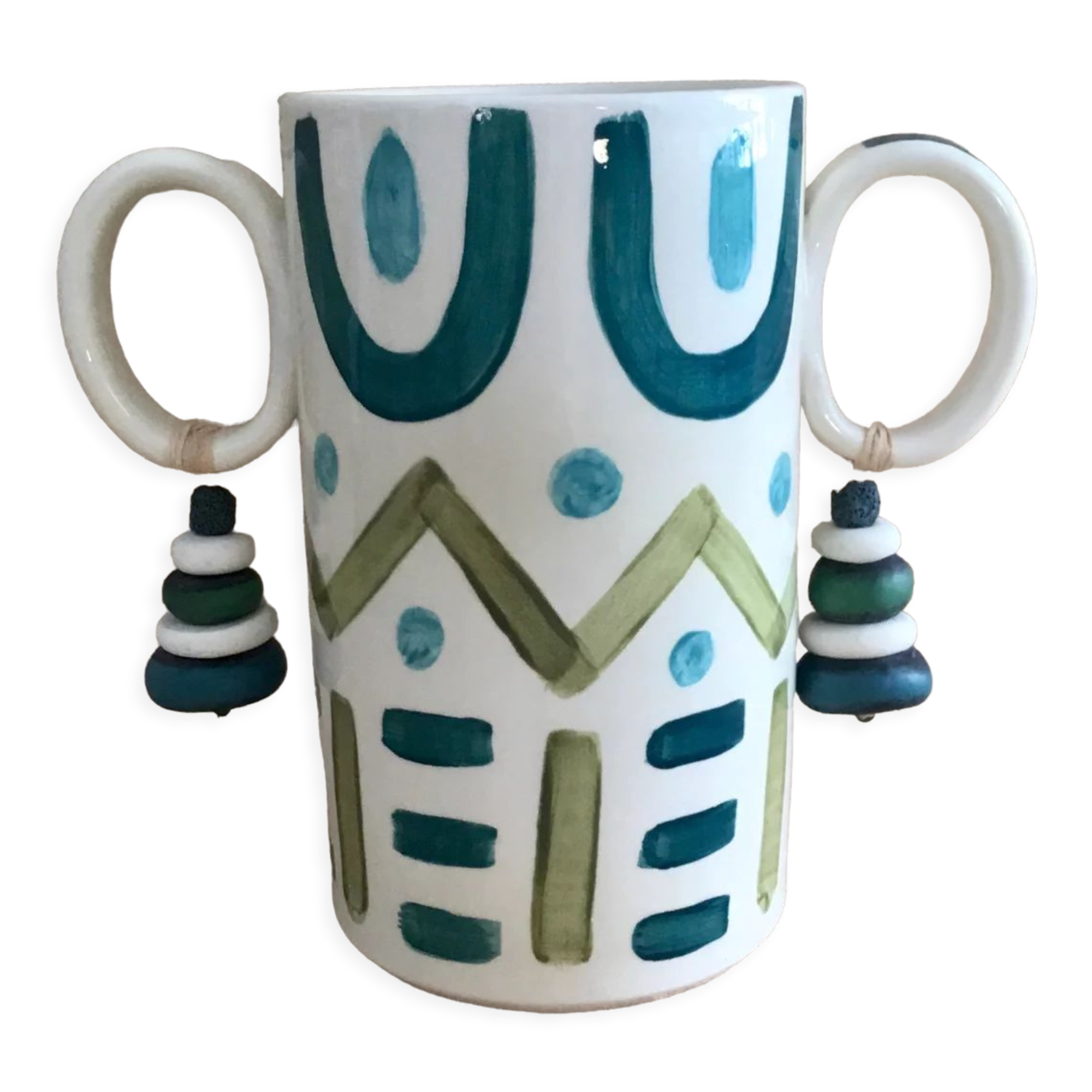 Hand-painted ceramic vase