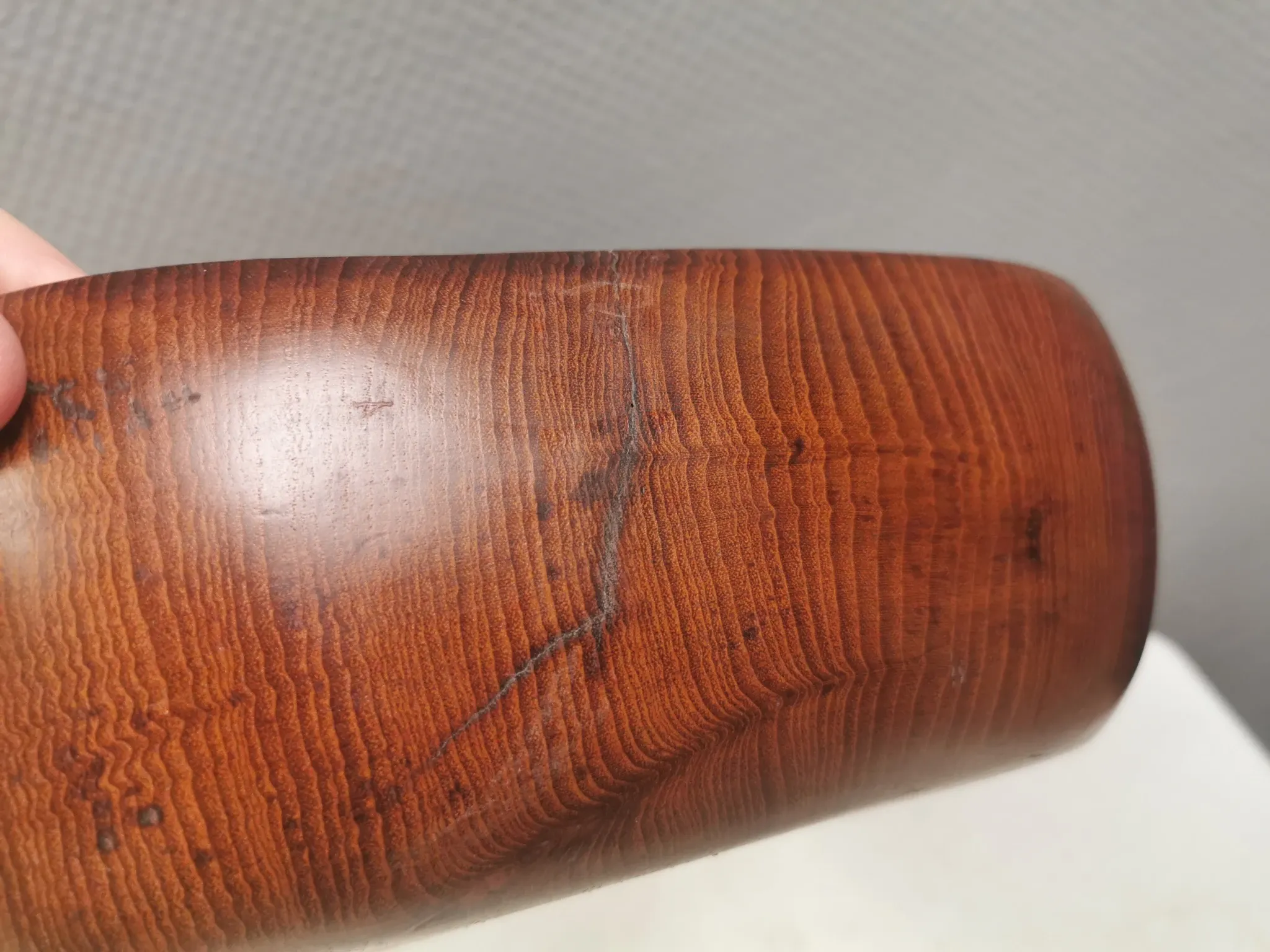 A large, beautiful teak bowl, Danish and probably from the 1980s.
