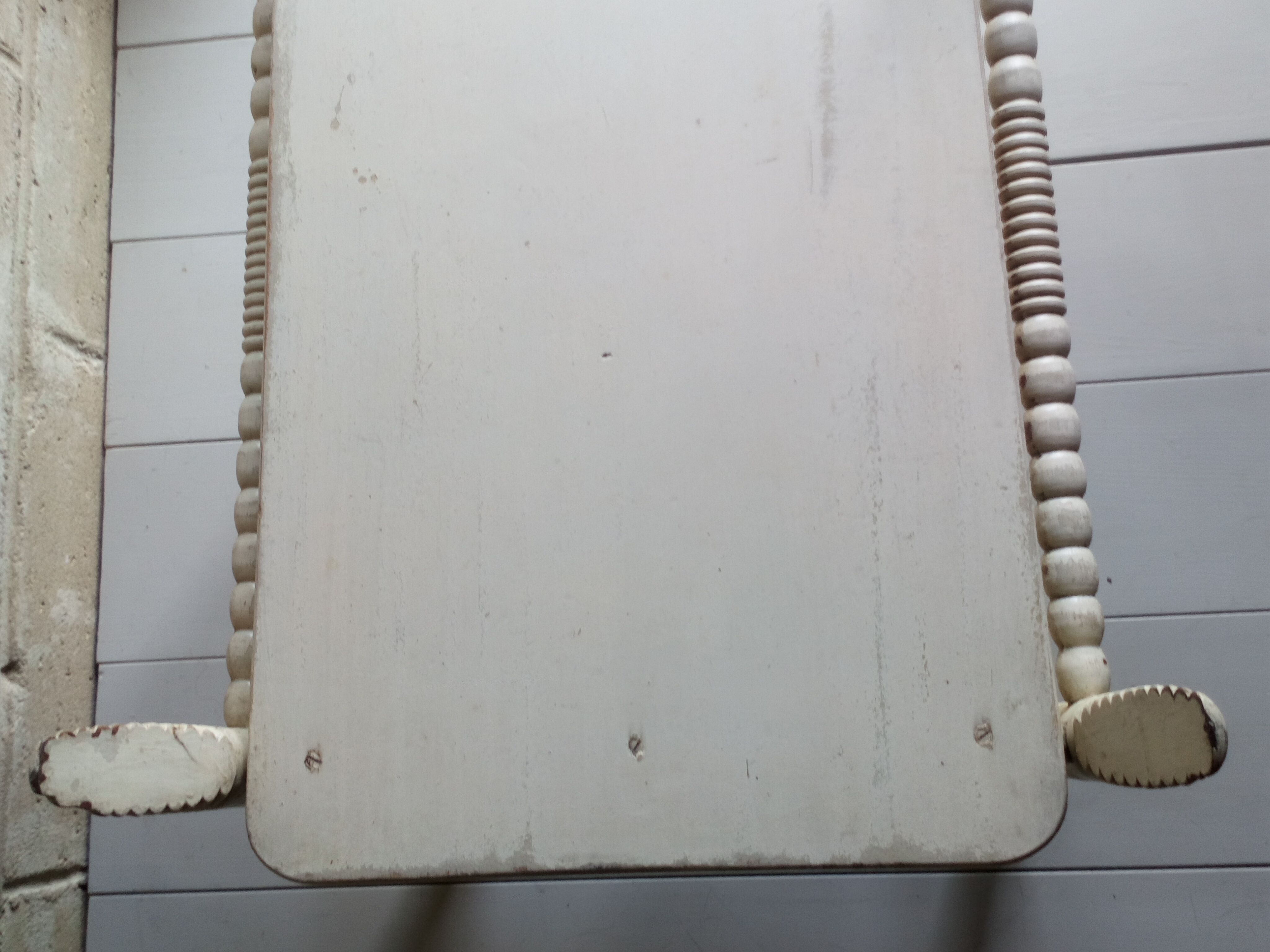 Old wooden sofa-bedside tip turned