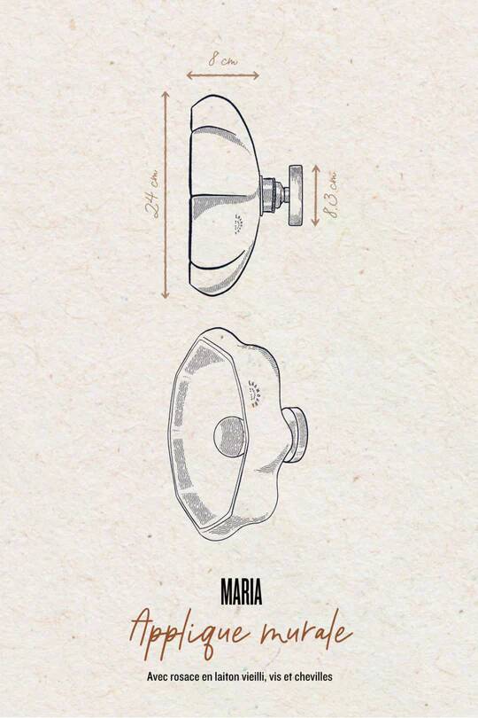 MARIA - Porcelaine émaillée - Applique murale