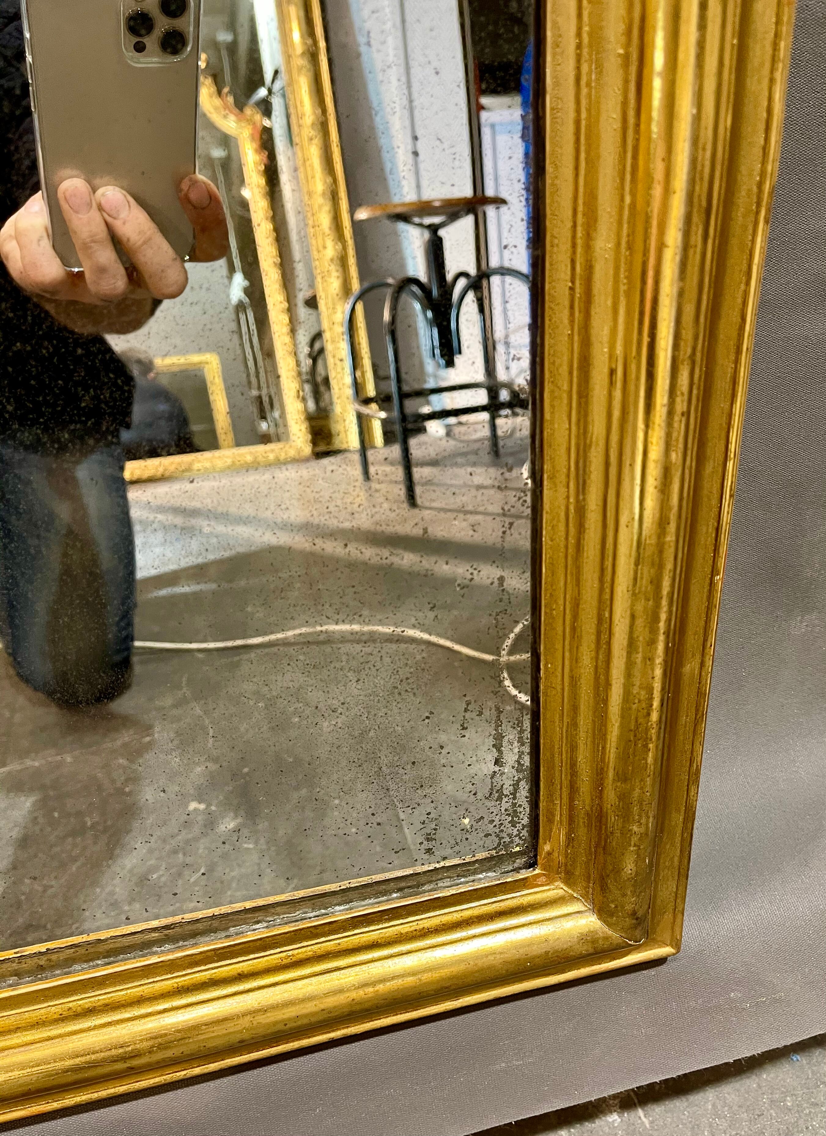 Mirror 119x98 period louis philippe 1840 gold leaf gilding
