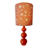Kaiser Leuchten – Lampe à bulles du milieu du siècle en rouge feu