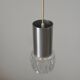 Glass ceiling light with a metal frame, 1960s, Germany