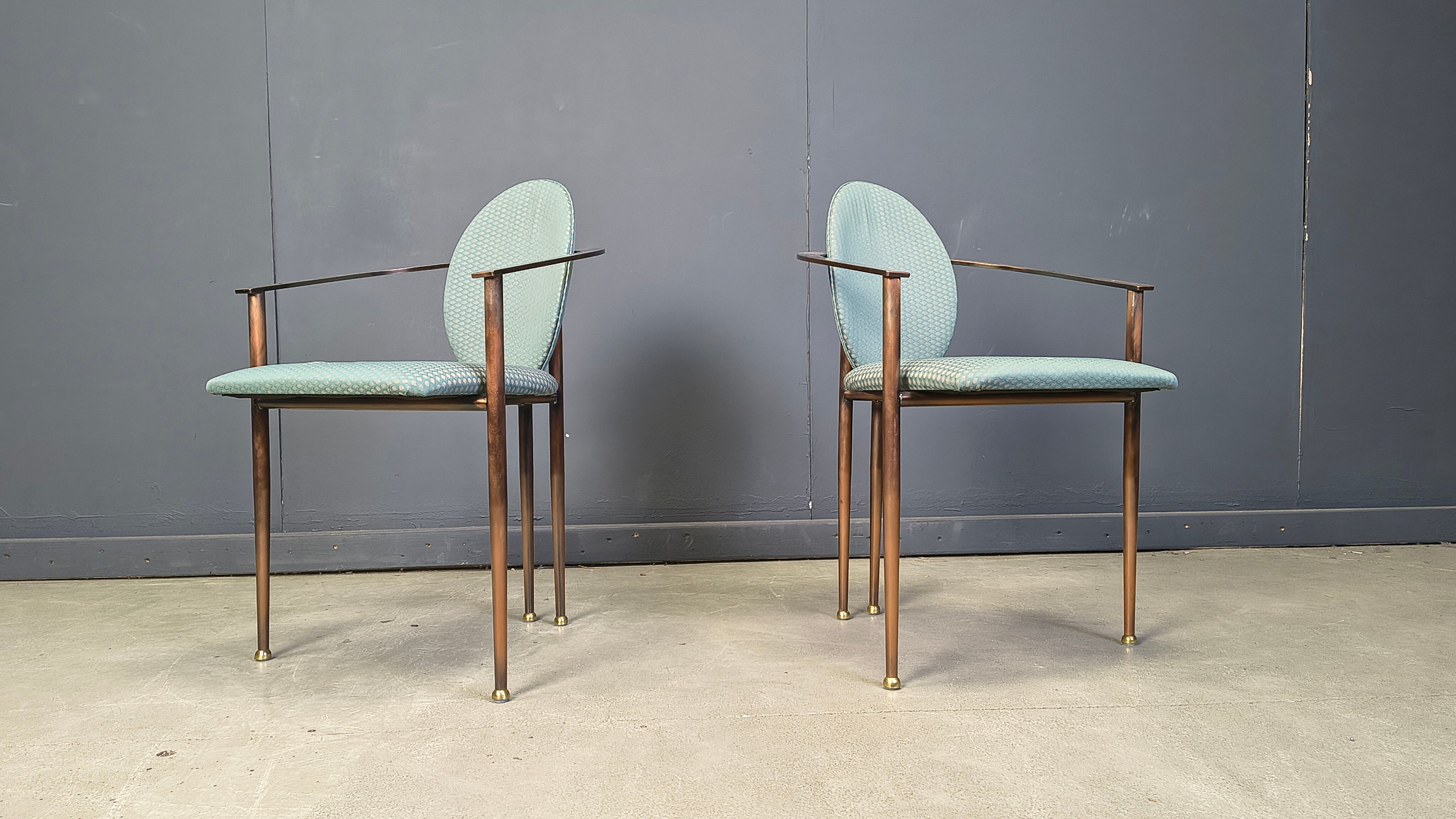 Post modern dining chairs by Belgochrom, set of 6 - 1980s