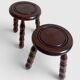 Mid-Century Chestnut Wood Stools Attributed to Charles Dudouyt, 1950s