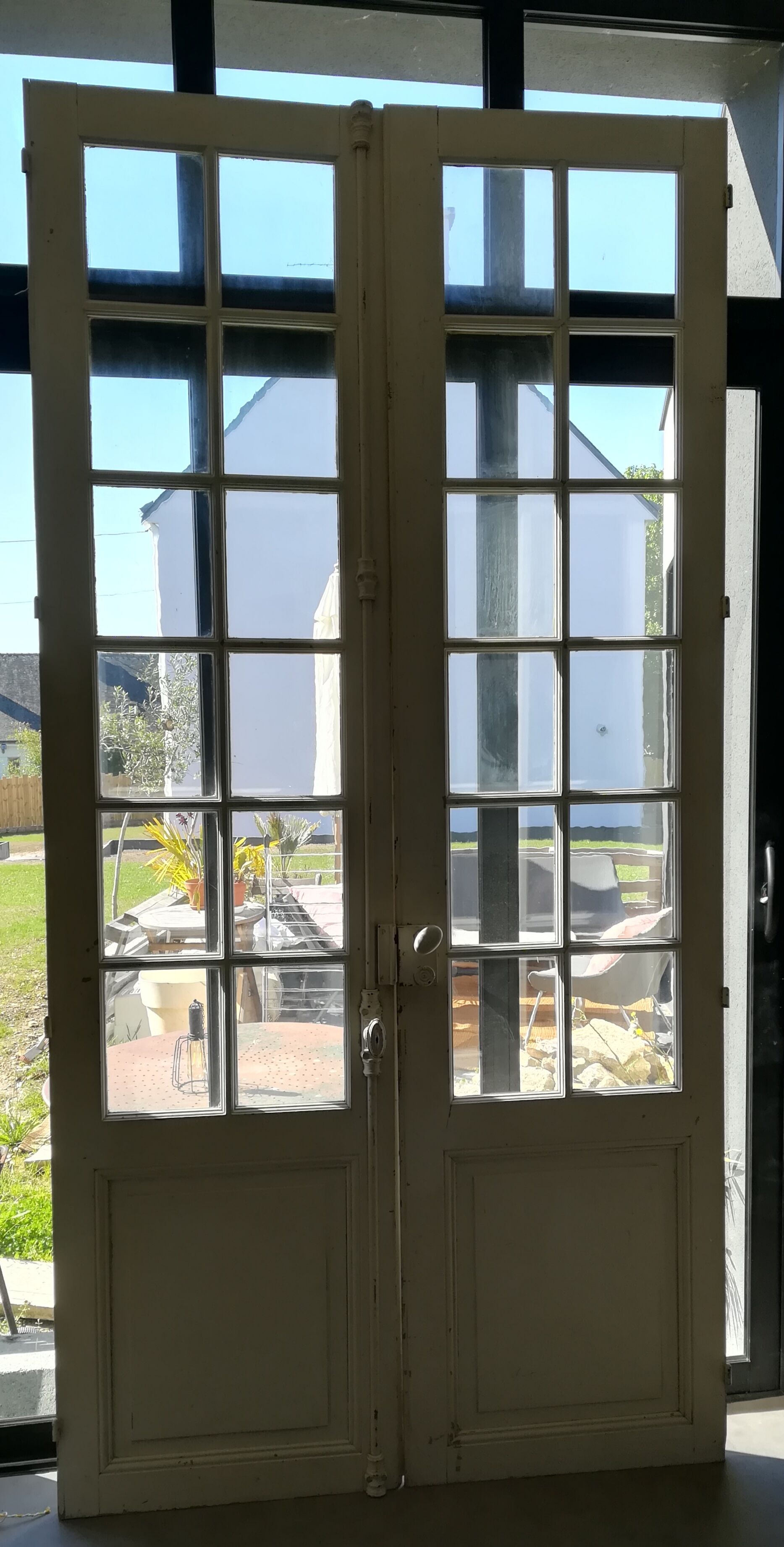 Pair of old glazed doors