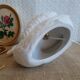 Vintage opaline globe bedside swan lamp