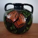 Terracotta vase, signed and numbered