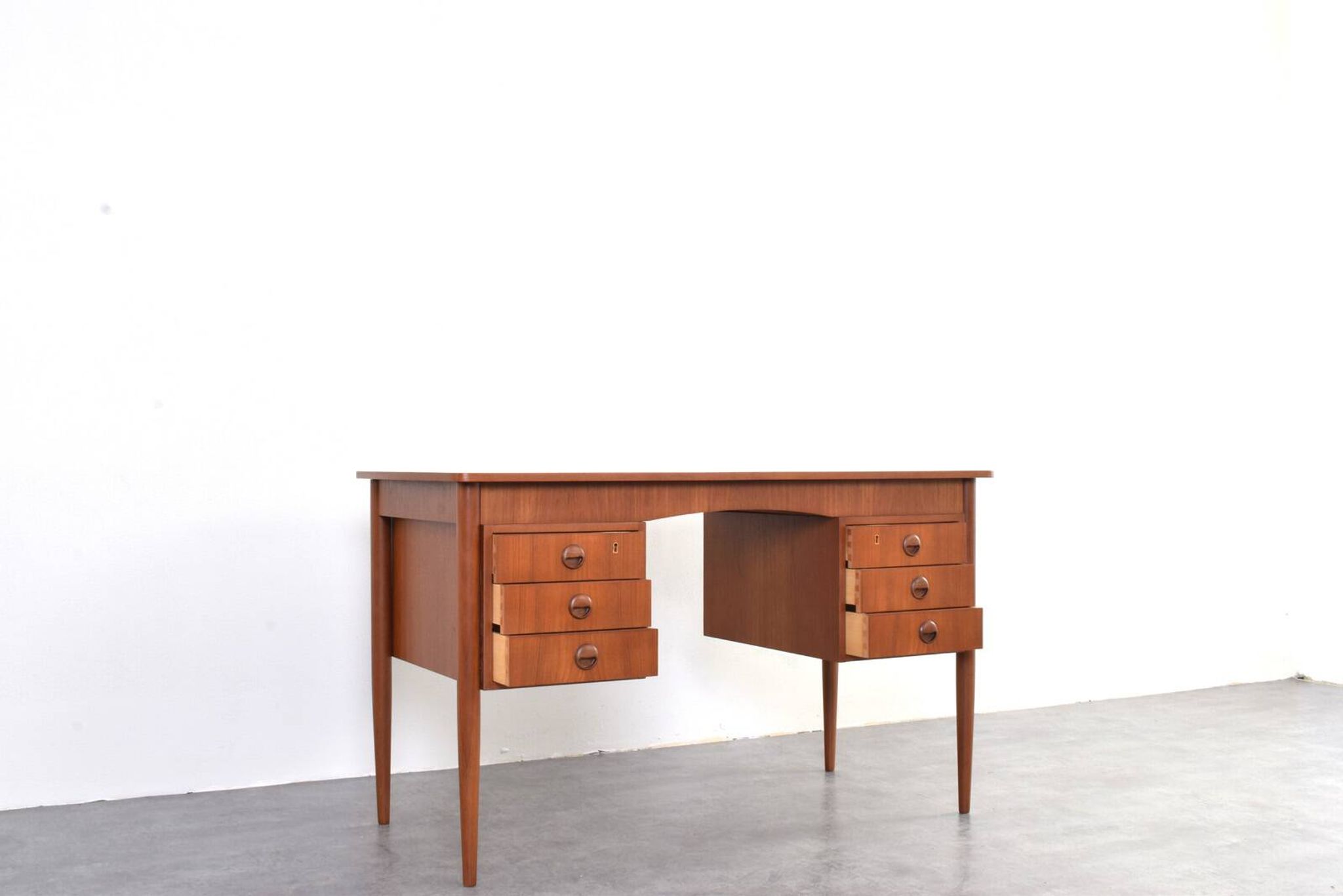 Mid-Century Danish Teak Desk, 1960s.