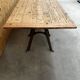 Large table for 10 people - 3m long - antique top / industrial legs