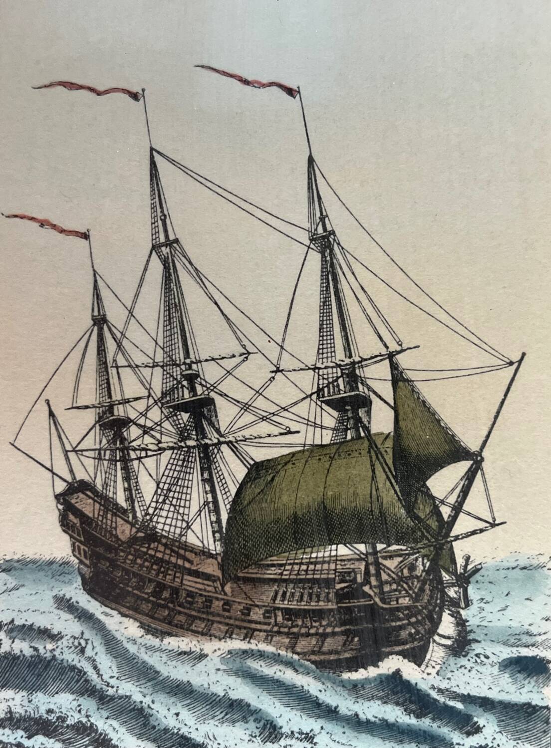 Pair of framed marine engravings