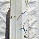 Perspex angle sconces and white lacquered metal with double lamp 1 pair