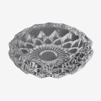 Glass ashtray, vintage collection chiseled