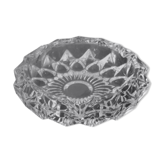 Cendrier verre vintage de collection ciselé