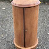 Somno bedside table renovated in solid raw mahogany wood