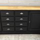 Craft furniture black patina two doors and eight drawers