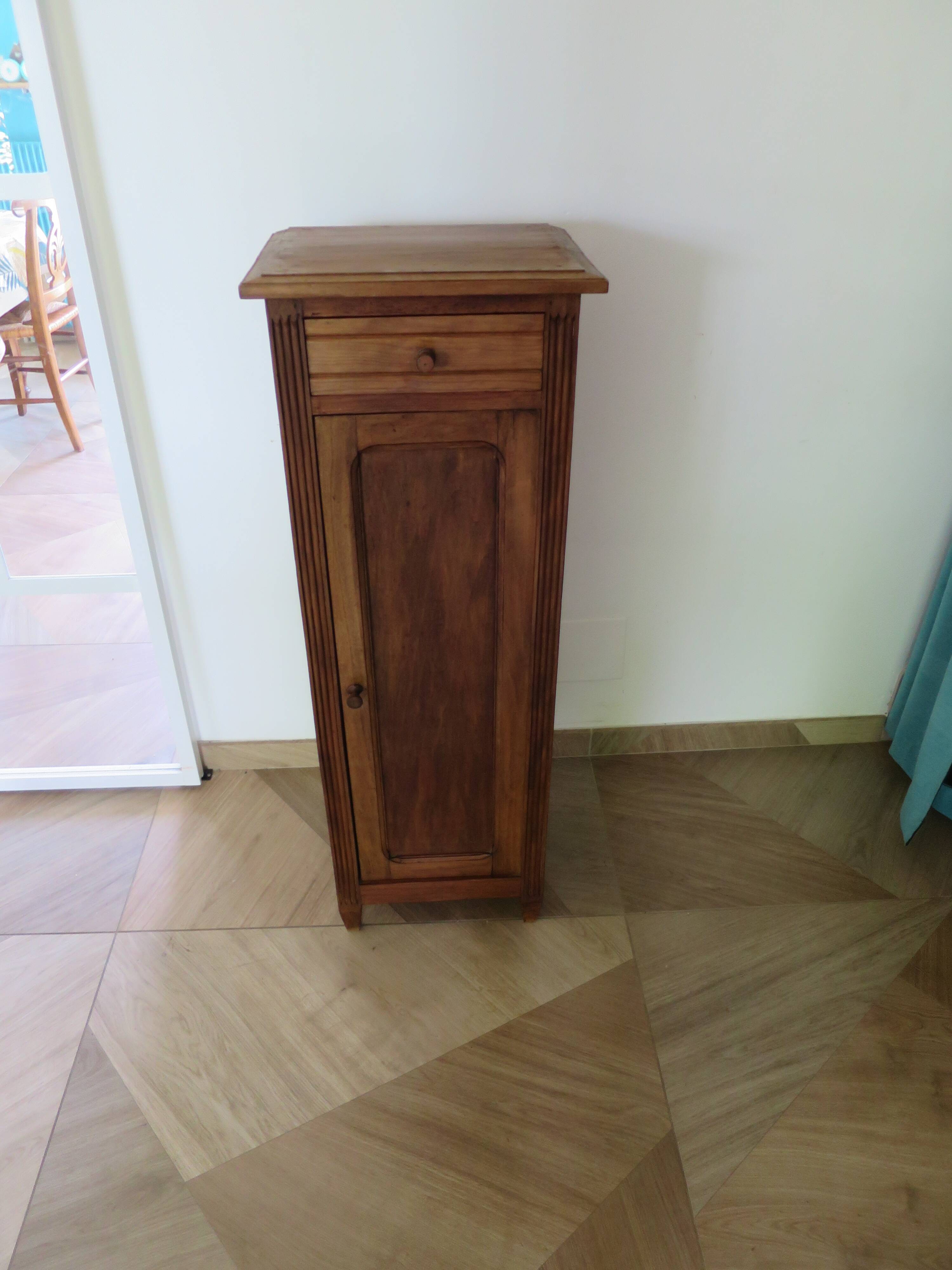 vintage - jam cabinet - side table - 1 drawer - 1 door - rustic style