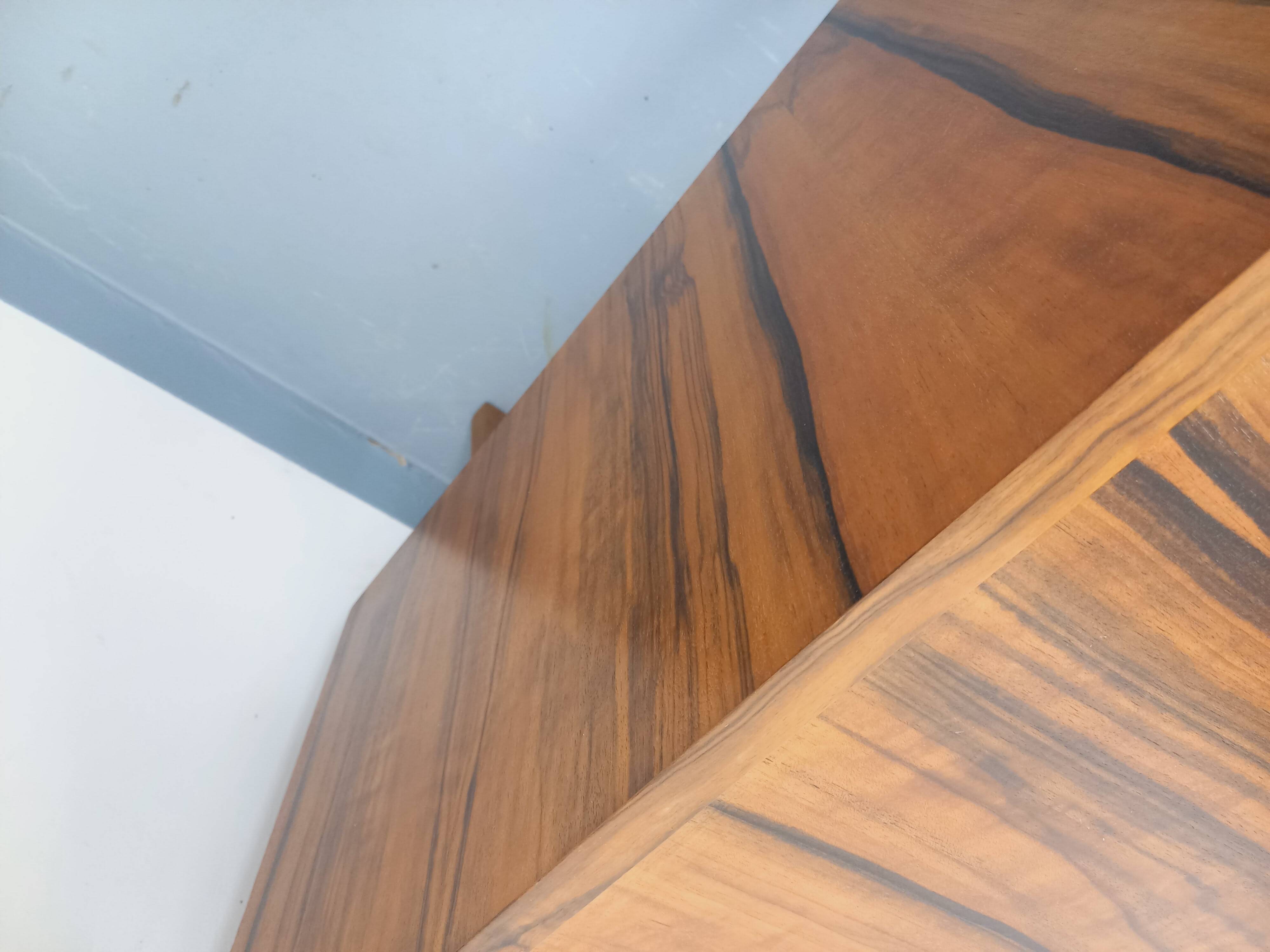 Double-sided executive desk in vintage Scandinavian style made of rosewood.