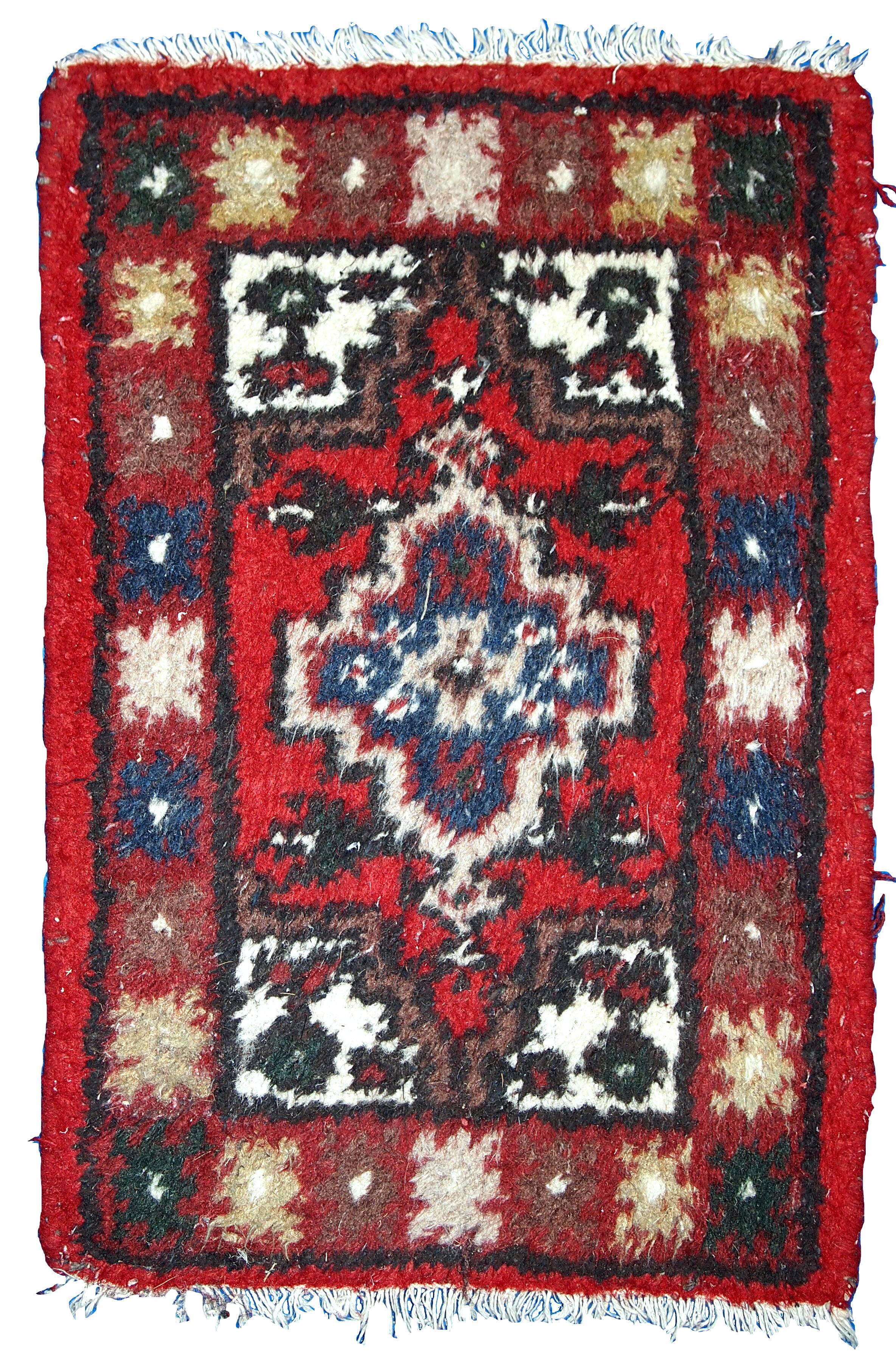 Tapis Vintage Hamadan en Laine, Années 1970, Élégance Authentique